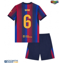 Otroški Nogometni dresi Barcelona Paez Gavi #6 Domači 2026-27 Kratek Rokav (+ Kratke hlače)
